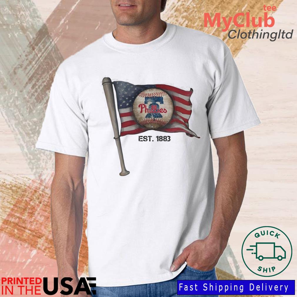 Philadelphia Phillies American Flag Vintage T-Shirt, 4th Of July