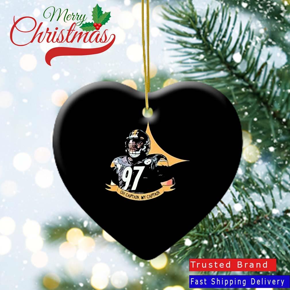 Pittsburgh Steelers Cameron Heyward Oh Captain My Captain Ornament Heart