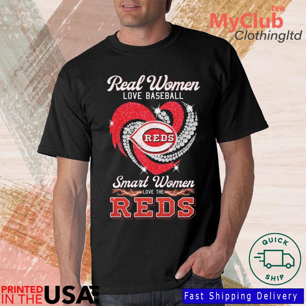 Real Women Love Basketball Smart Women Love The Cincinnati Reds Diamond  Heart 2023 Shirt, hoodie, sweater, long sleeve and tank top