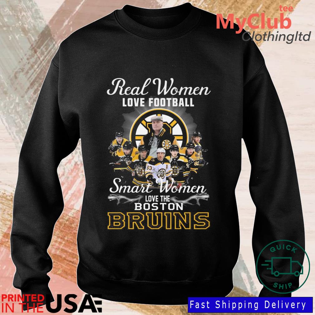 Official real women love Football smart women love the Boston Bruins shirt,  hoodie, sweater, long sleeve and tank top