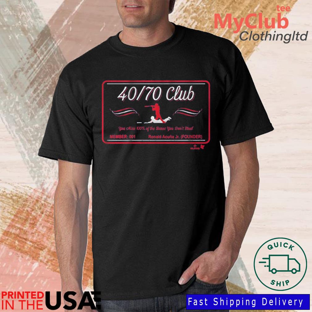 Ronald Acuña Jr 40 70 Club Card T-Shirt - ShirtsOwl Office