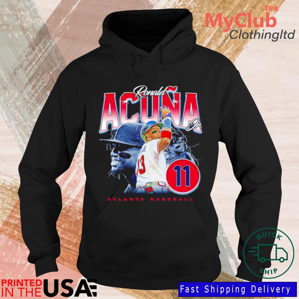 Ronald Acuña Jr. Atlanta Braves retro signature lightning shirt, hoodie,  sweater, long sleeve and tank top