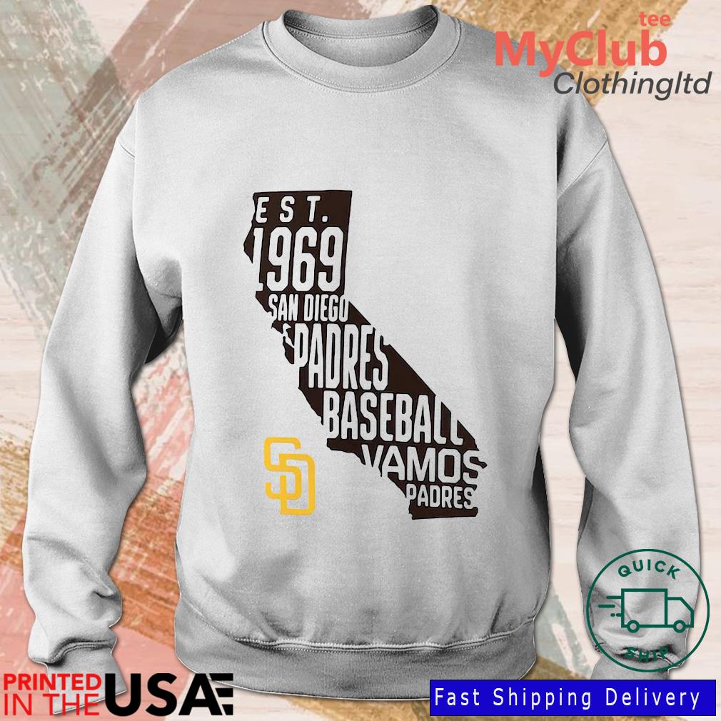 San Diego Padres Est 1969 Shirt, Baseball Vintage Unisex T-shirt Crewneck