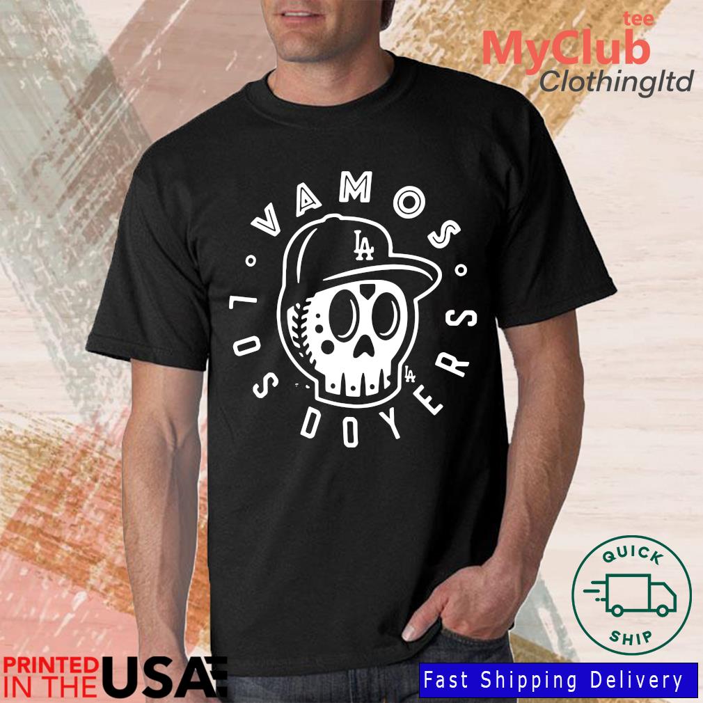 Teeshirtpalace Funny Skull Dodgers Long Sleeve Shirt