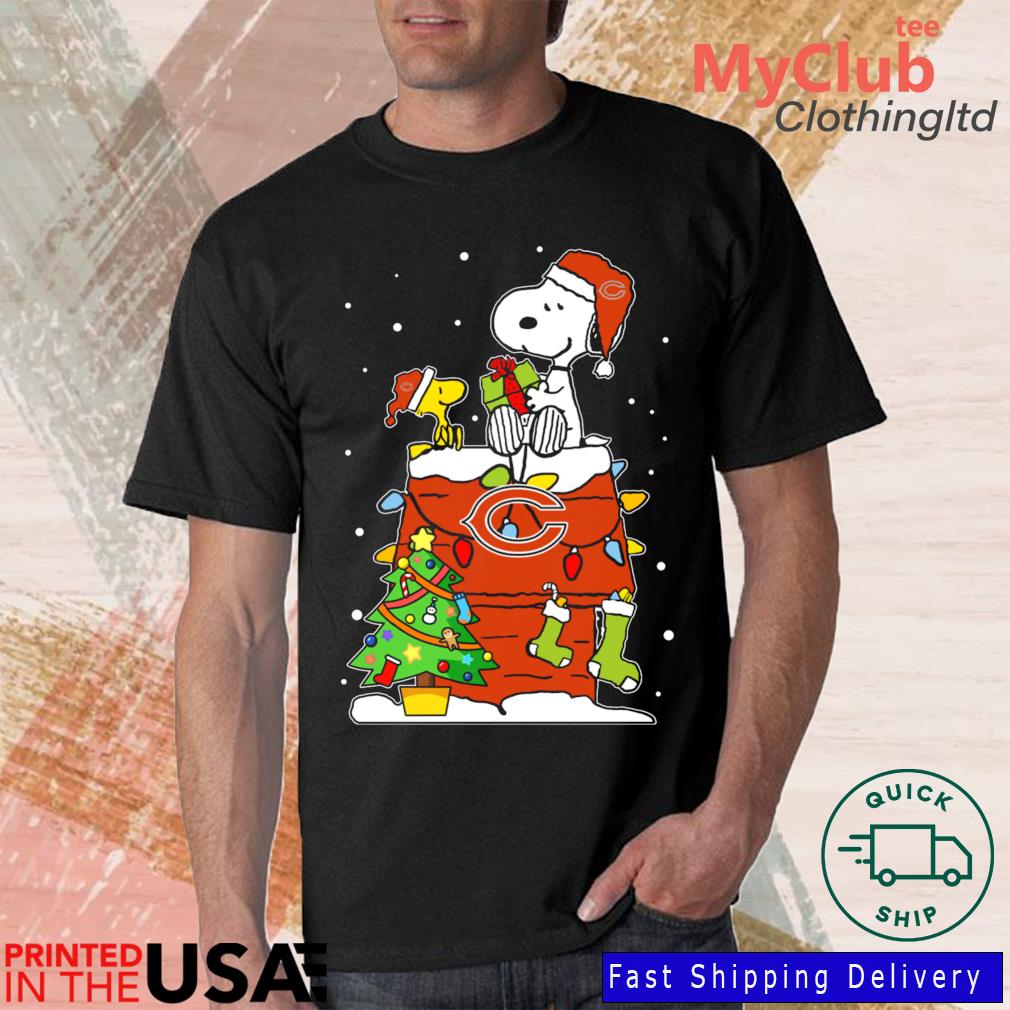 Snoopy And Woodstock Chicago Bears Merry Christmas sweater