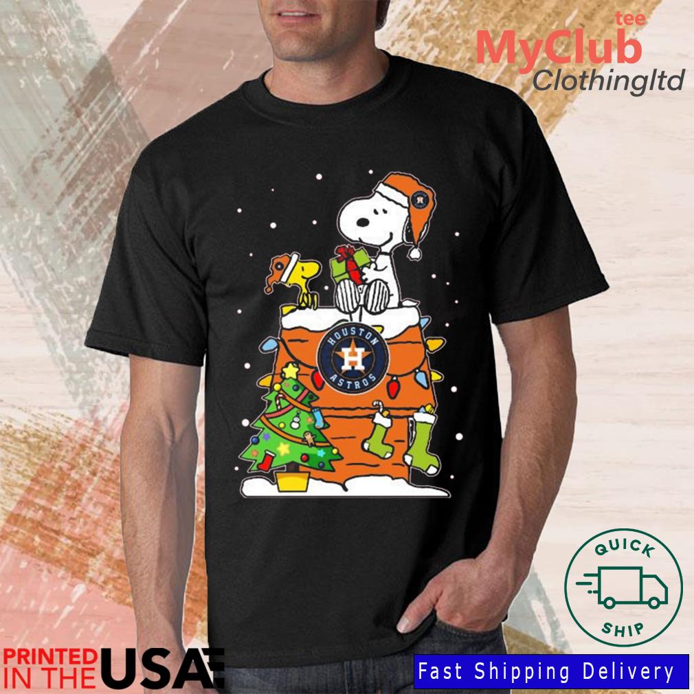 Snoopy And Woodstock Houston Astros Merry Christmas sweater