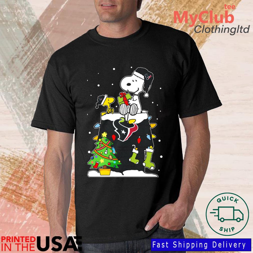 Snoopy And Woodstock Houston Texans Merry Christmas sweater
