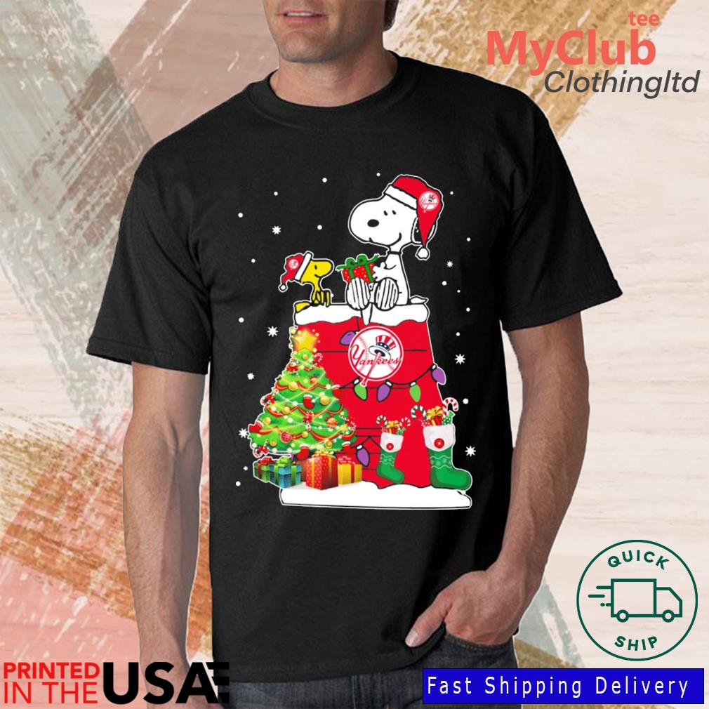 Snoopy And Woodstock New York Yankees Merry Christmas sweater