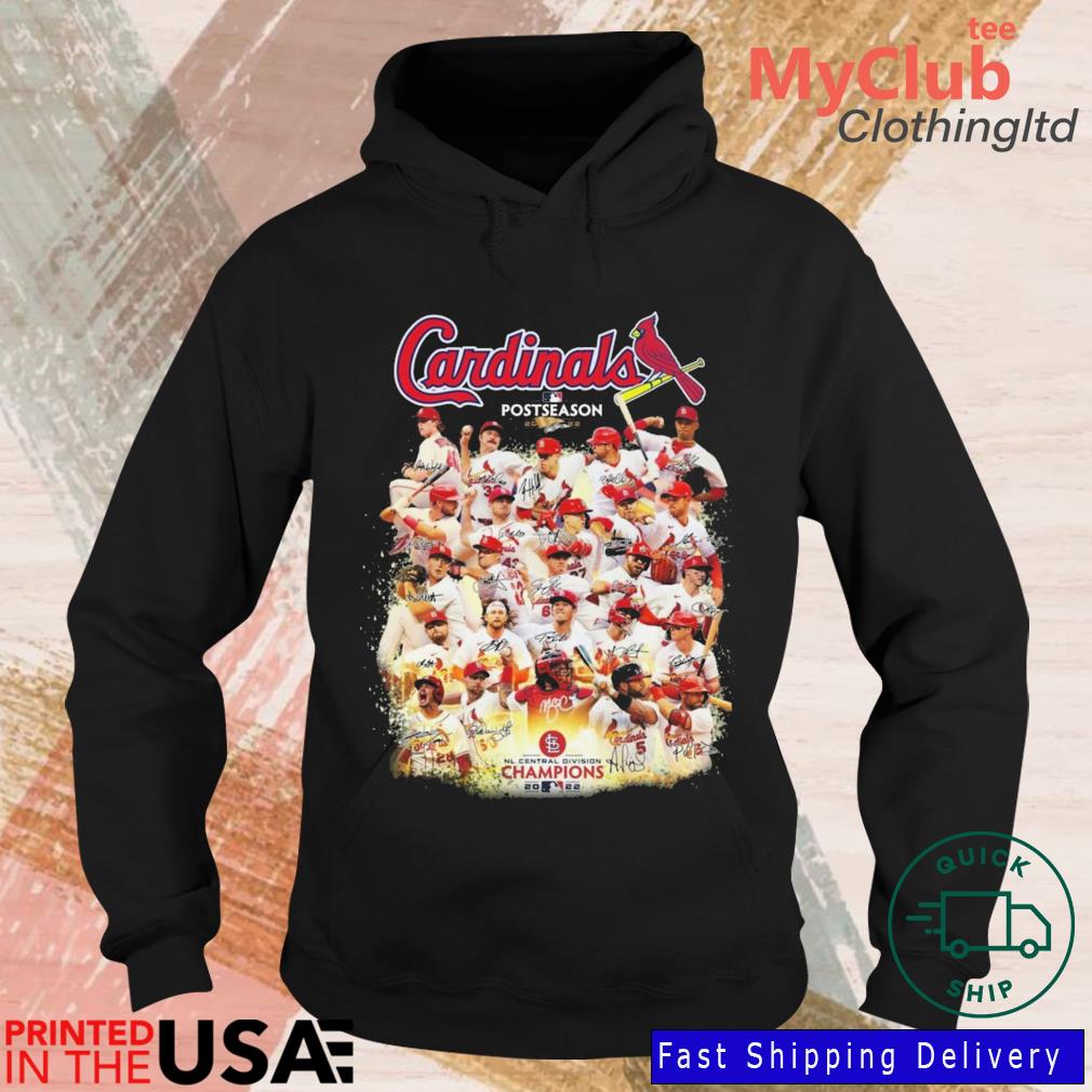 St Louis Cardinals Postseason NL Central Division Champions Signatures shirt,  hoodie, sweater, long sleeve and tank top