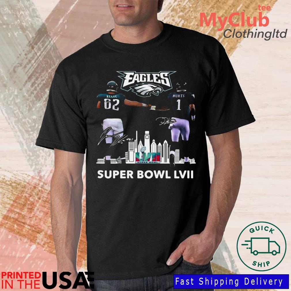 Philadelphia Eagles Jason Kelce and Jalen Hurts LVII Super Bowl 2023 shirt,  hoodie, sweater, long sleeve and tank top