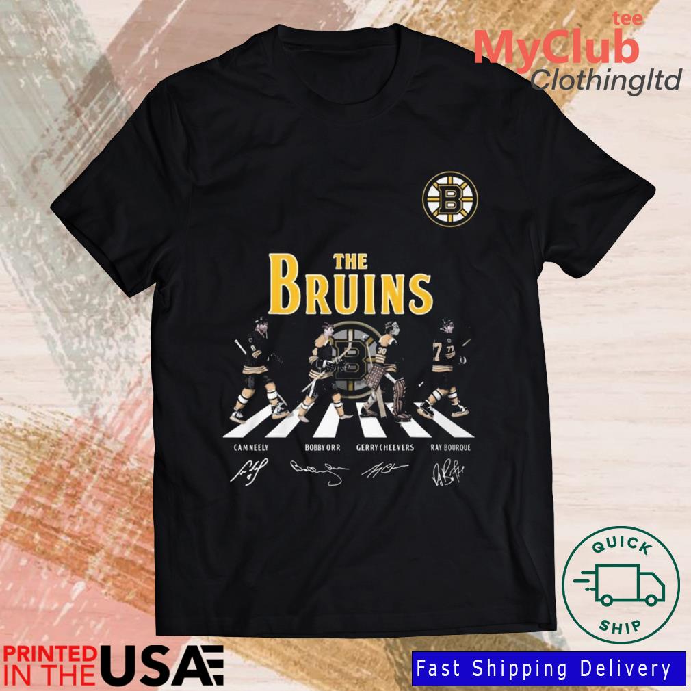 The boston bruins cam neely bobby orr gerry cheevers ray bourque signatures  shirt, hoodie, sweater, long sleeve and tank top