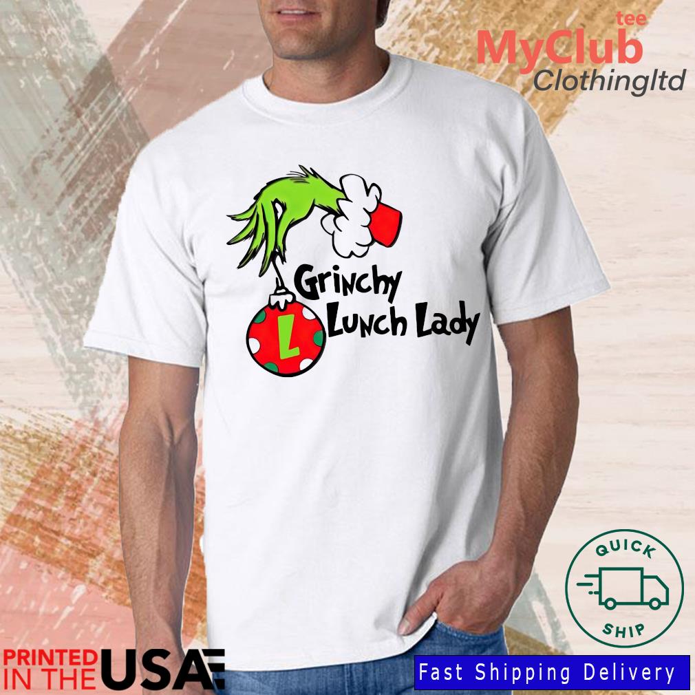 The Grinch Hand Grinchy Lunch Lady Christmas Sweater