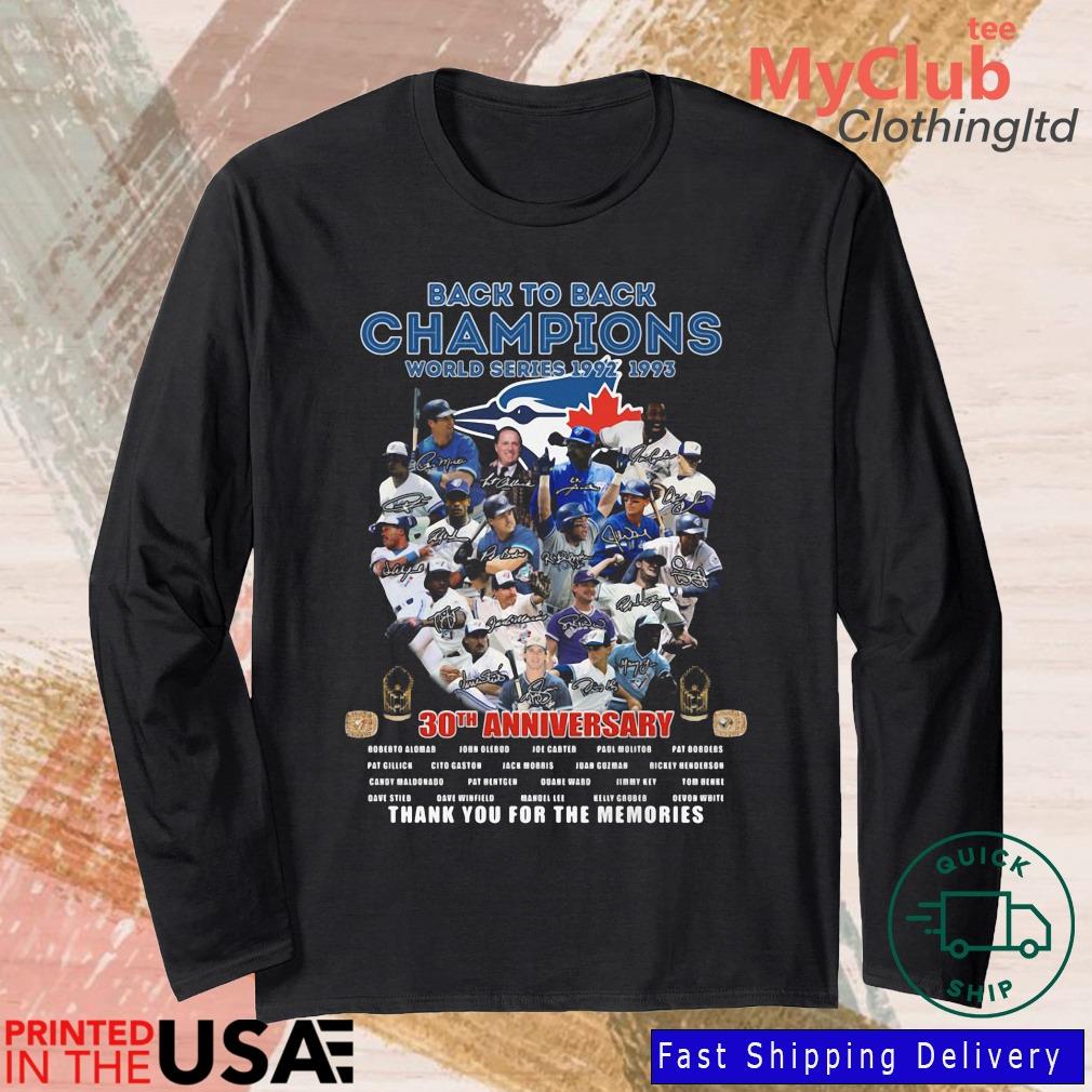 Toronto Blue Jays World Series 30th anniversary signatures shirt, hoodie,  sweater, long sleeve and tank top