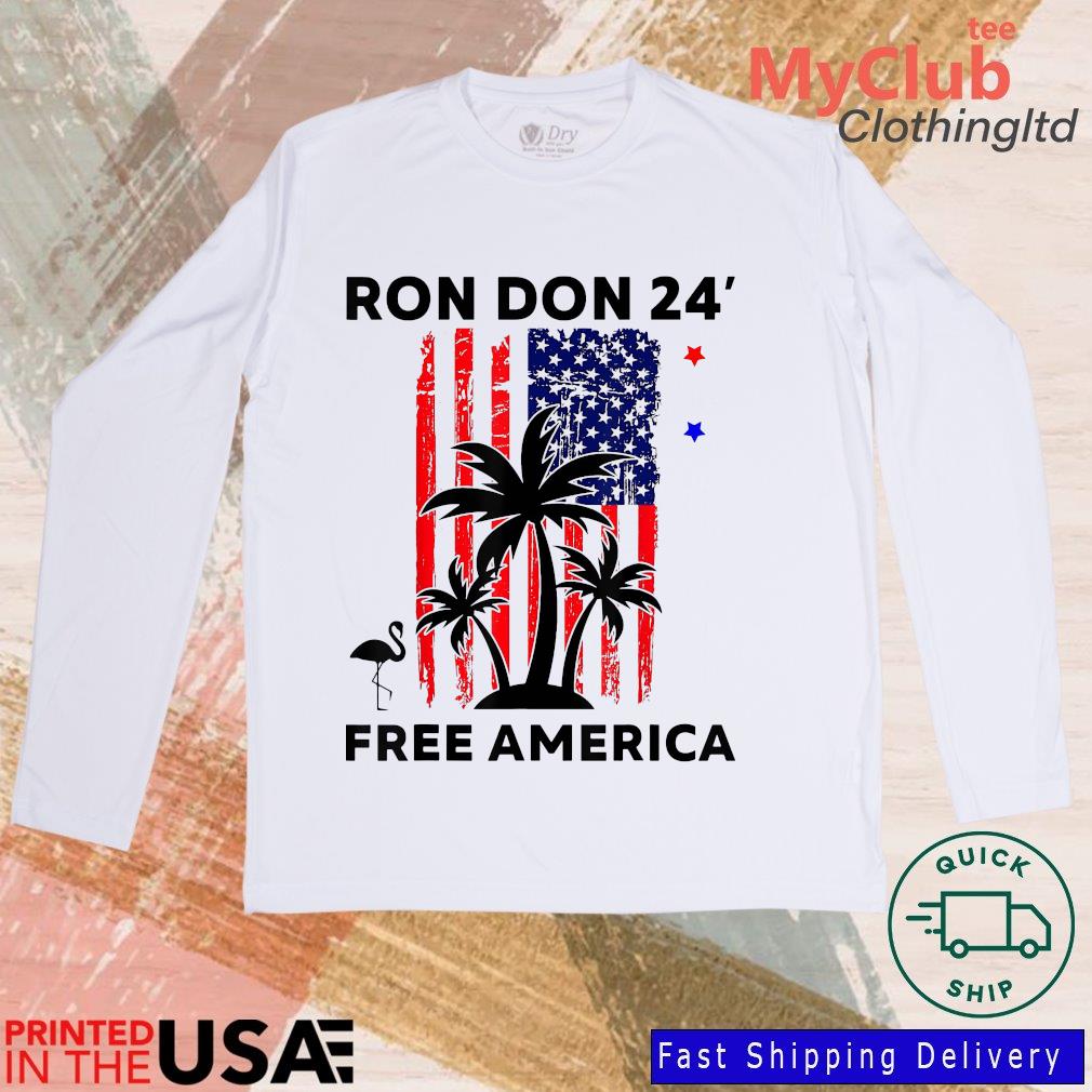 Trump DeSantis 2024 Ron Don 24′ American Flag Flamingo Stars T-Shirt 244646687_194594102790085_1199470048251885811_n